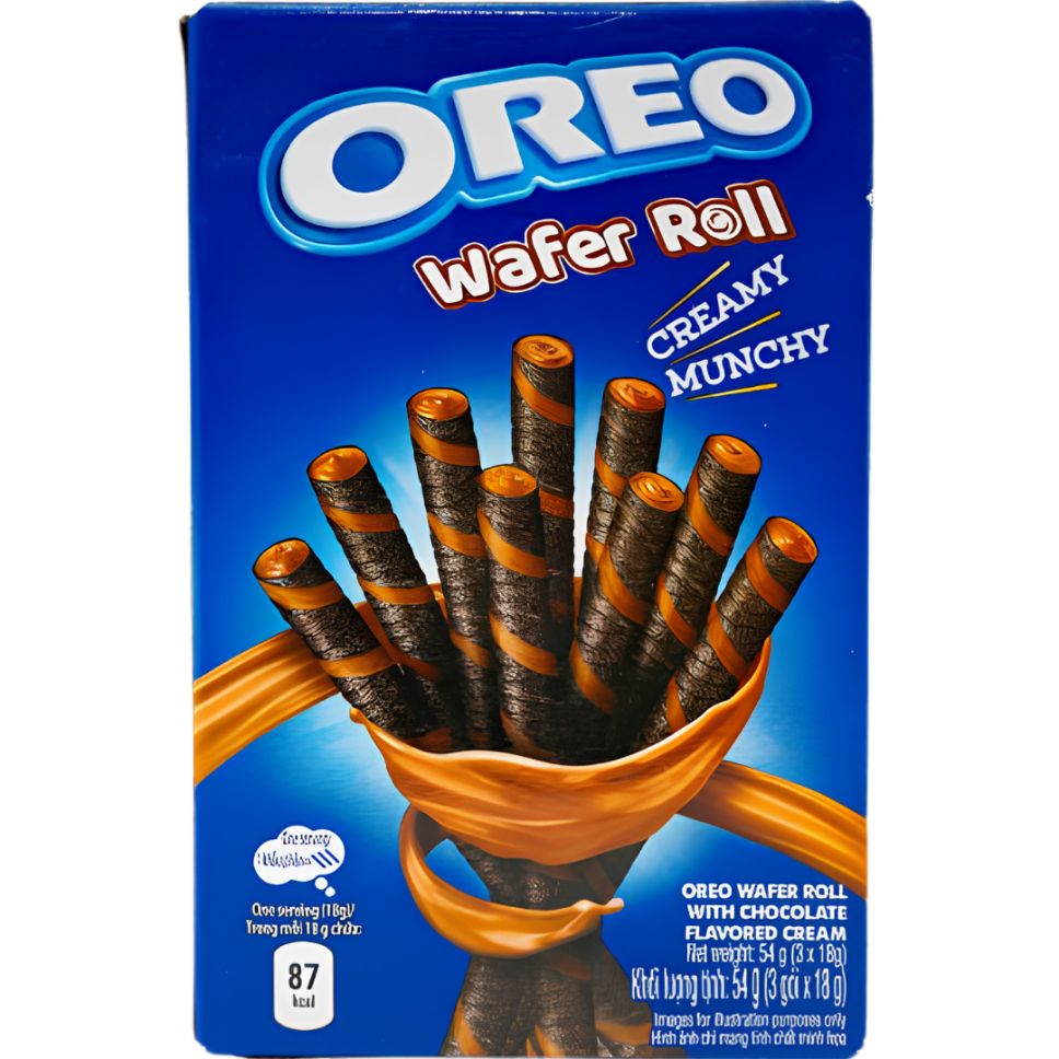 Oreo Wafer Roll Fourré au Chocolat 54g