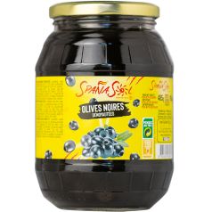 Spañasol Olives Noires Dénoy. 950g Verre