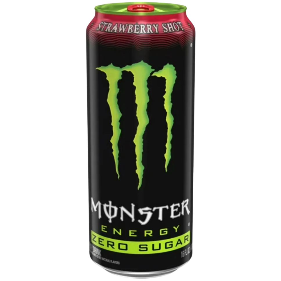 Monster Energy Strawberry Shot 473ml - Zéro Sucre